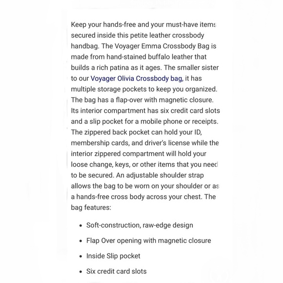 Jack Georges (NWT) GENUINE LEATHER VOYAGER EMMA PETITE CROSSBODY BAG w/RFID - Picture 9 of 14